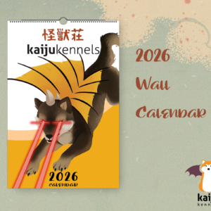 Kaiju Kennels 2026 Wall Calendar