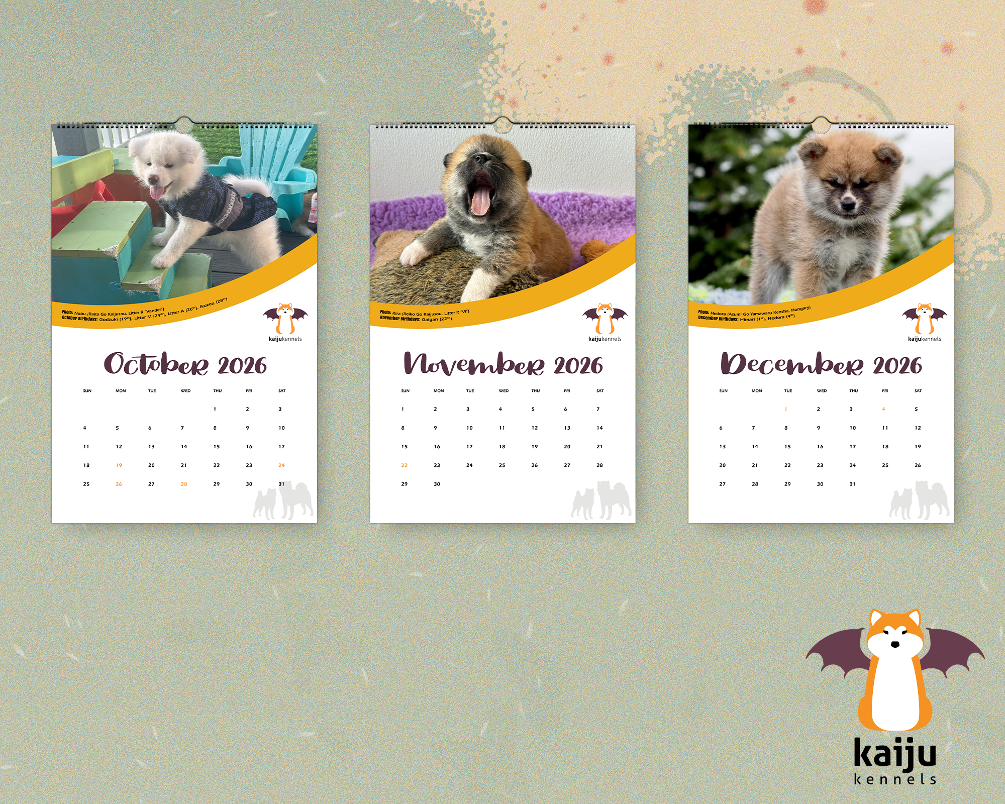 Kaiju Kennels 2026 Wall Calendar - Image 6