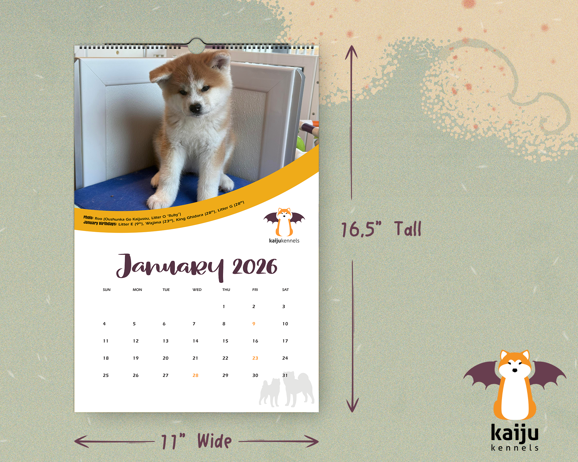 Kaiju Kennels 2026 Wall Calendar - Image 8